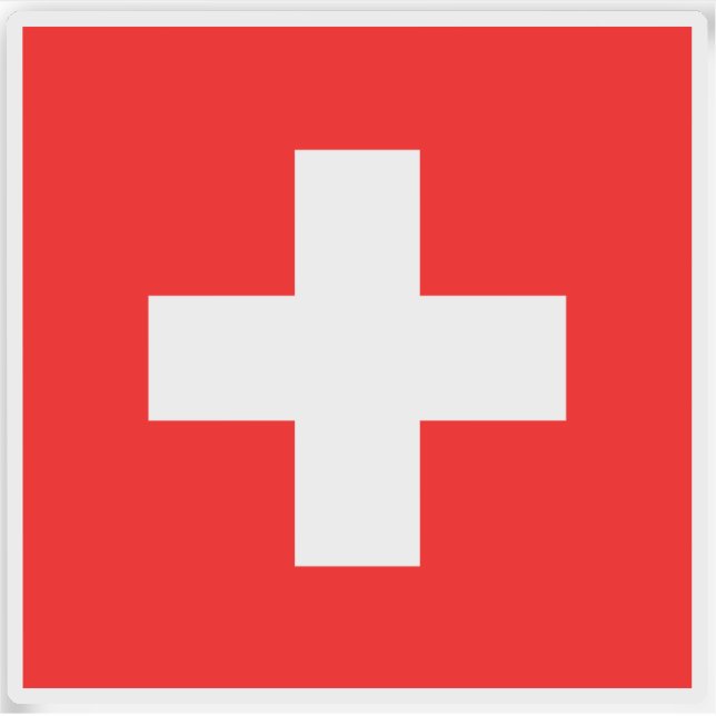 Adesivo Bandeira da Suiça (Frente)