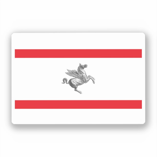 Adesivo Bandeira da Toscana, ITÁLIA (Frente)