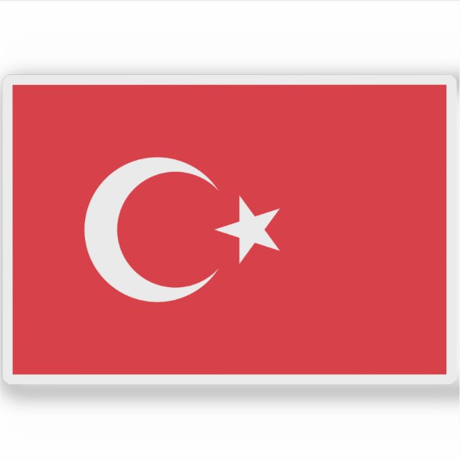 Adesivo Bandeira da Turquia (Frente)