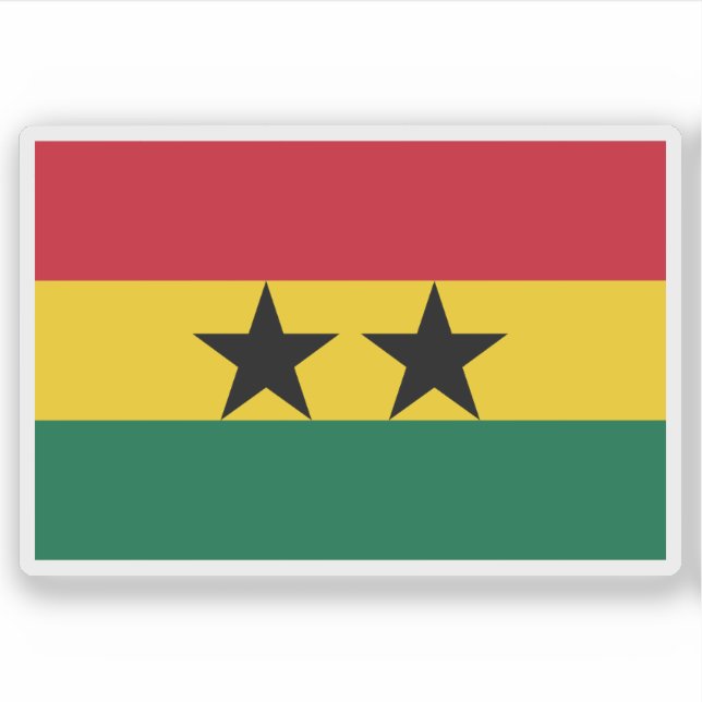 Adesivo Bandeira da União dos Estados africanos (Gana, Gui (Frente)