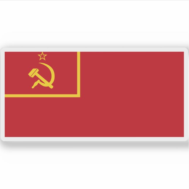 Adesivo Bandeira da União Soviética (1924) (Frente)