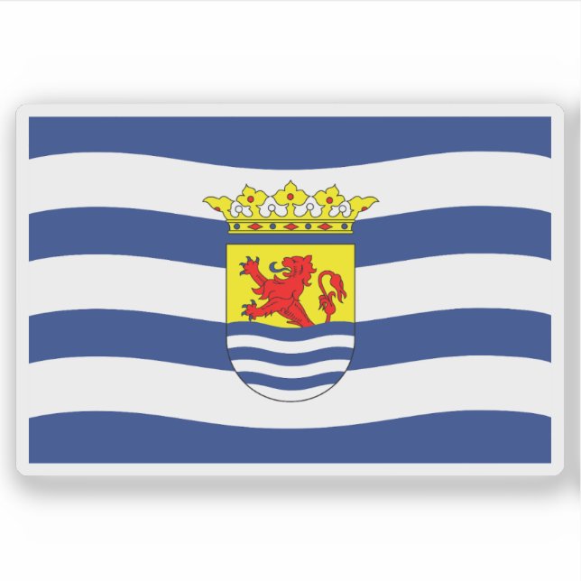 Adesivo Bandeira da Zelândia, Países Baixos (Frente)