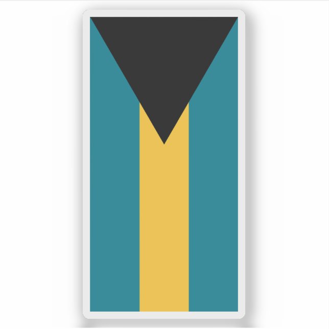 Adesivo Bandeira das Baamas (Comunidade das Baamas) (Frente)