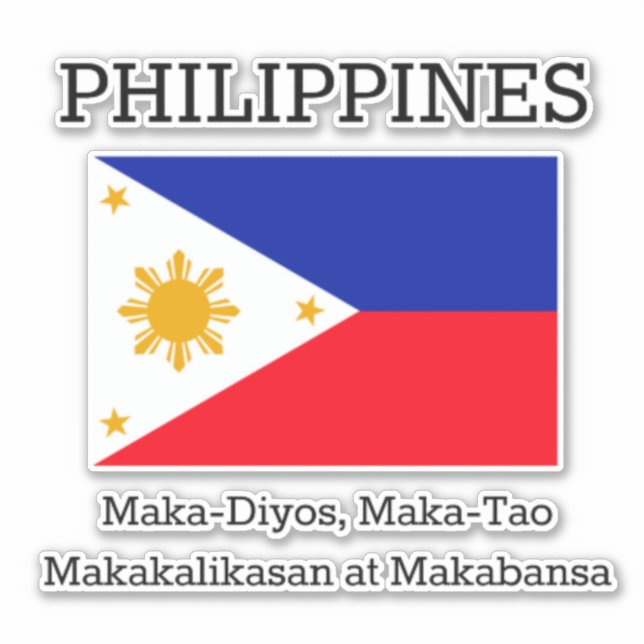 Adesivo Bandeira das Filipinas, arquipélago (Frente)