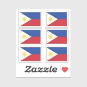 Adesivo Bandeira das Filipinas Conjunto de 6