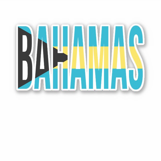 Adesivo Bandeira das Ilhas Bahamas Vacantes (Frente)
