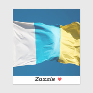 Adesivo Bandeira das Ilhas Canárias