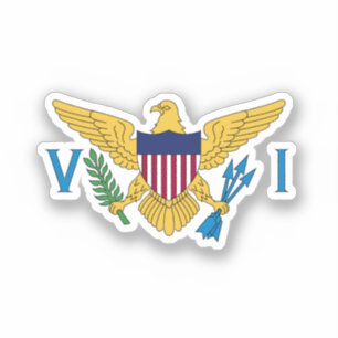 Adesivo Bandeira das Ilhas Virgens dos Estados Unidos
