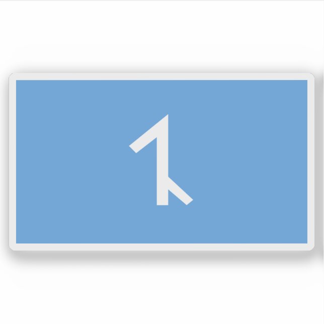 Adesivo Bandeira das pessoas Afshar, Azerbaijão (Frente)