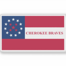 Adesivo Bandeira das pessoas Cherokee Braves, EUA