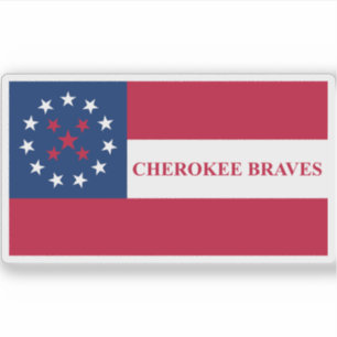 Adesivo Bandeira das pessoas Cherokee Braves, EUA