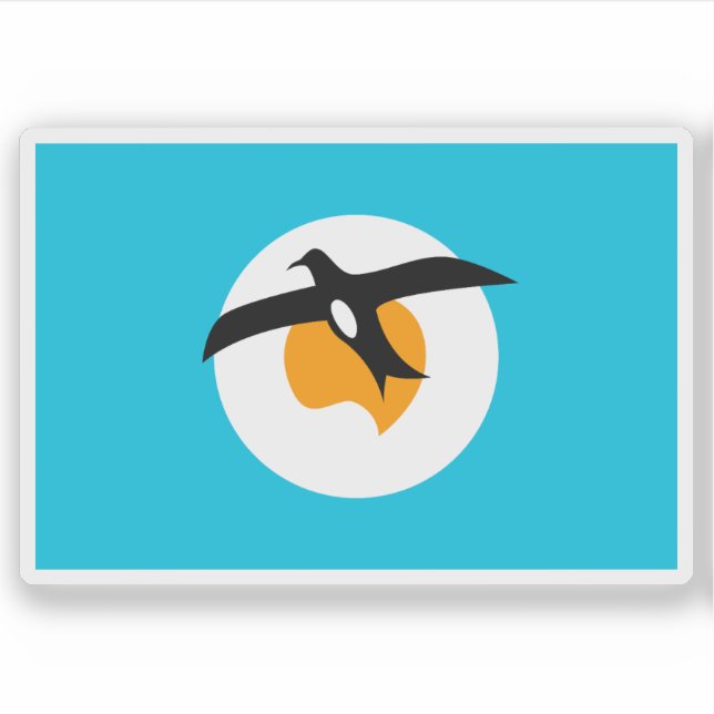 Adesivo Bandeira das pessoas de Banaban, Micronésia, Oceân (Frente)