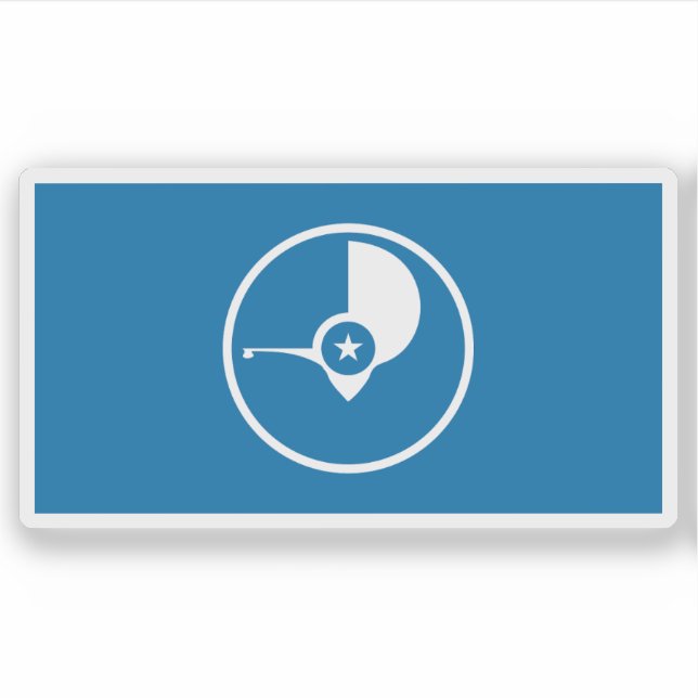 Adesivo Bandeira das pessoas iapesas, Micronésia, Oceânia (Frente)