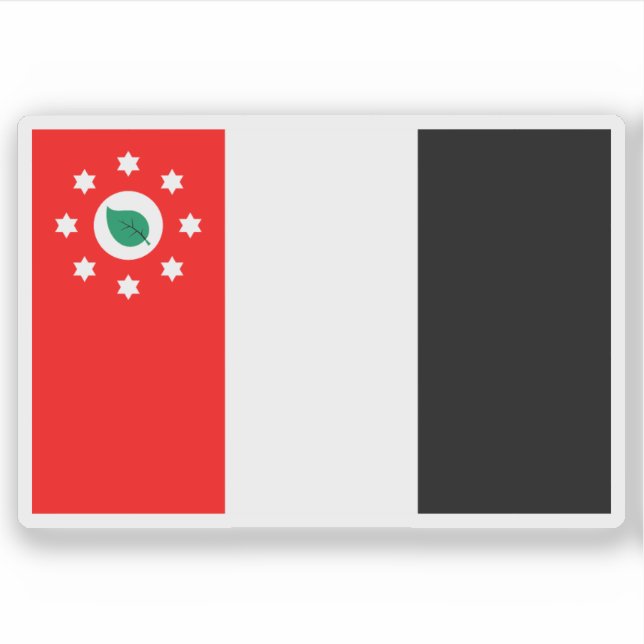 Adesivo Bandeira das pessoas Melanésias Meriam, Oceânia (Frente)