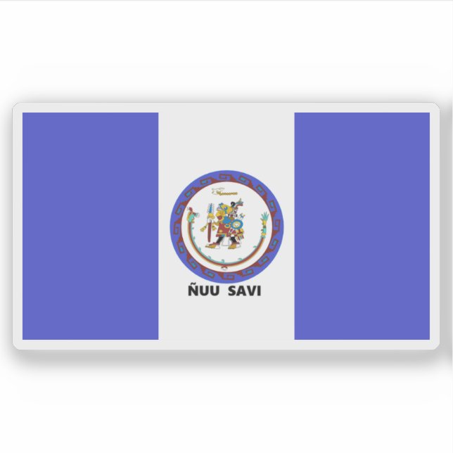 Adesivo Bandeira das pessoas Mixtec (Mixtecos), México (Frente)