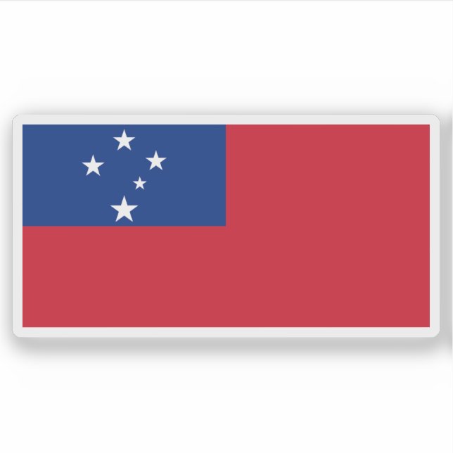 Adesivo Bandeira das pessoas Samoanas, Polinésia, Oceânia (Frente)
