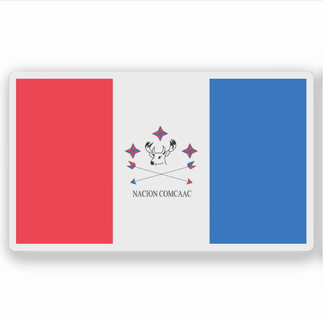 Adesivo Bandeira das pessoas Seri ou Comcaac, México (Frente)