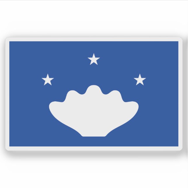 Adesivo Bandeira das pessoas Tobias, Micronésia, Oceânia (Frente)