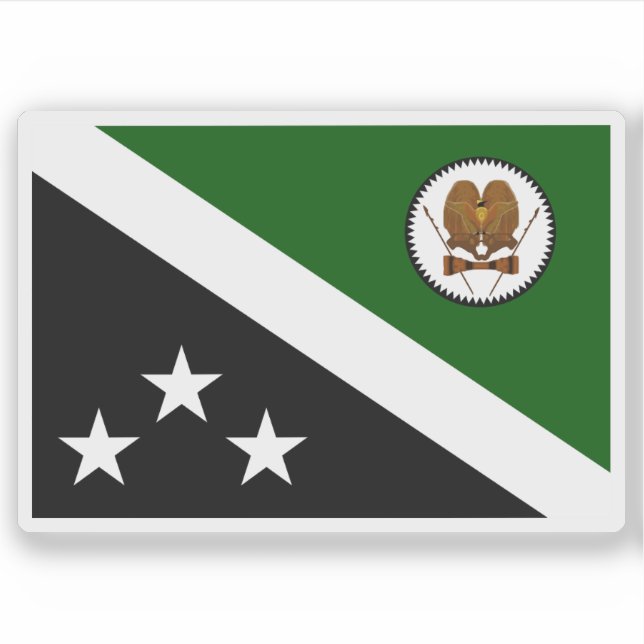 Adesivo Bandeira das Terras Altas Ocidentais, Papua-Nova G (Frente)
