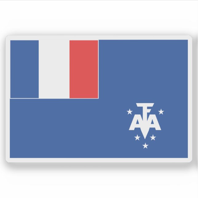 Adesivo Bandeira de Adélie (Terre Adélie), Antártica (Frente)