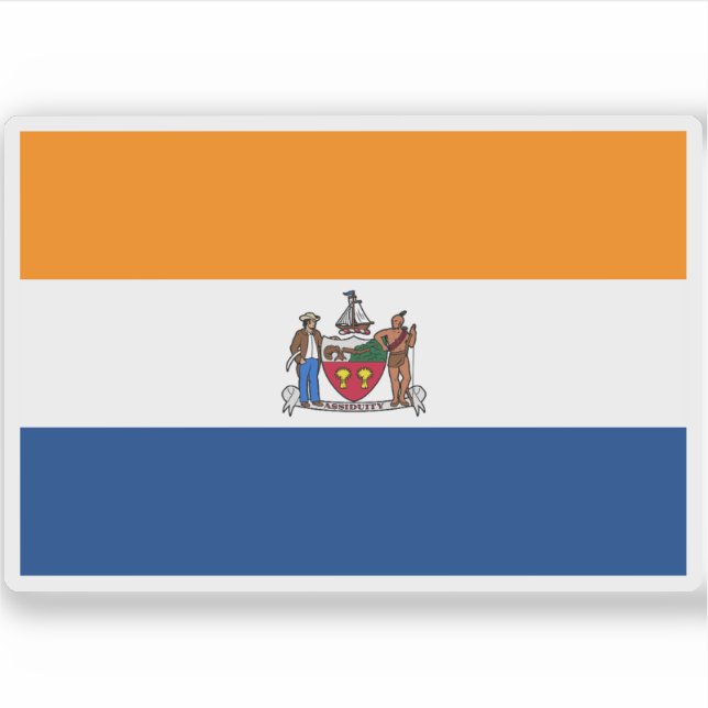 Adesivo Bandeira de Albany, Nova Iorque (Frente)