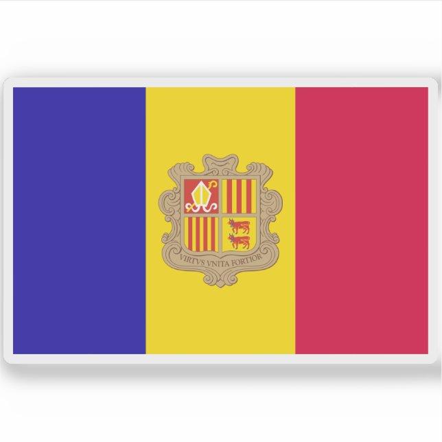 Adesivo Bandeira de Andorra (Frente)