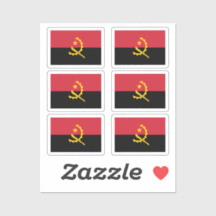 Adesivo Bandeira de Angola Pacote da Coleção 6