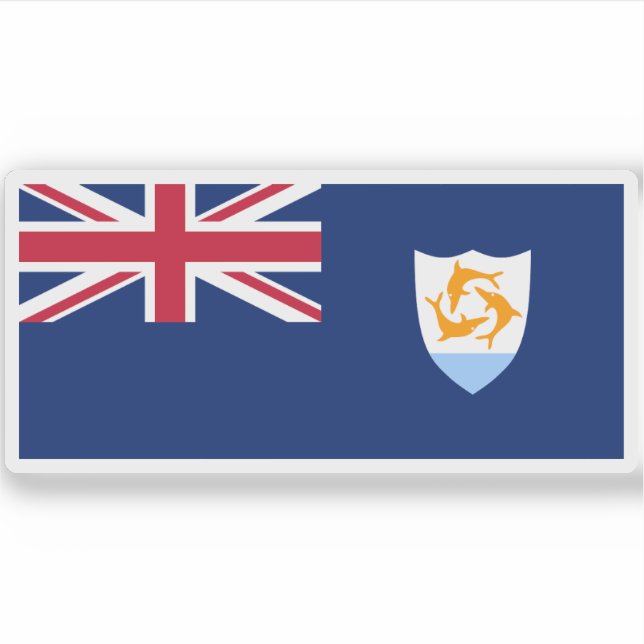 Adesivo Bandeira de Anguilla (Frente)