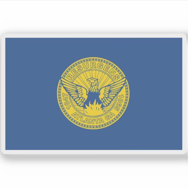 Adesivo Bandeira de Atlanta, Geórgia (Frente)