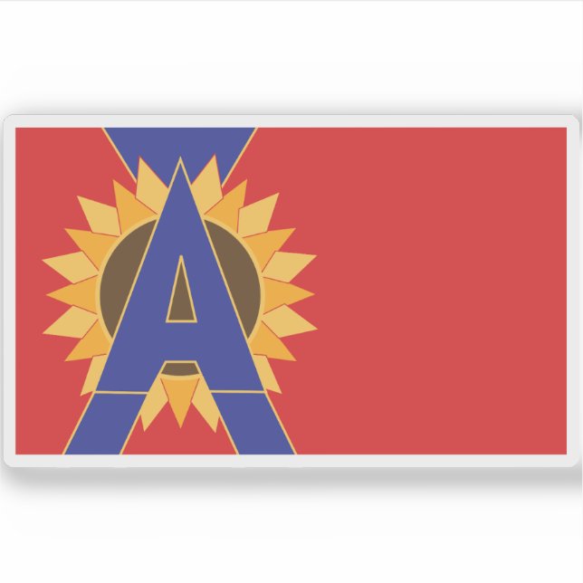 Adesivo Bandeira de Augusta, Kansas (Frente)