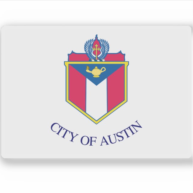 Adesivo Bandeira de Austin, Texas (Frente)