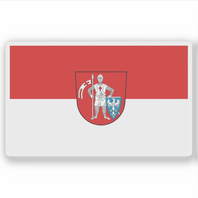 Adesivo Bandeira de Bamberg, Alemanha (Frente)