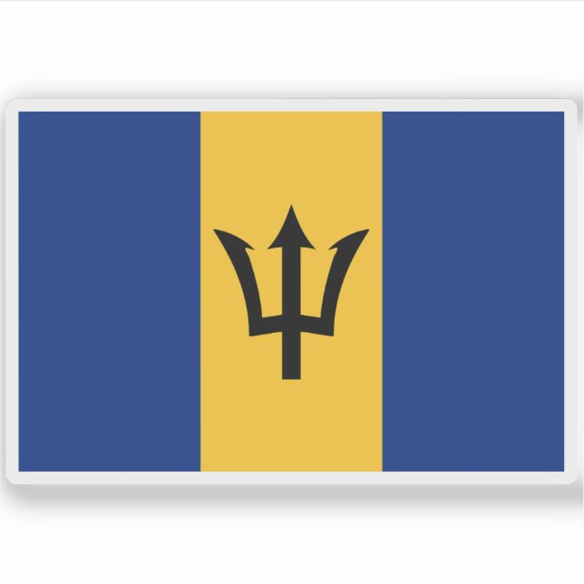 Adesivo Bandeira de Barbados (Frente)