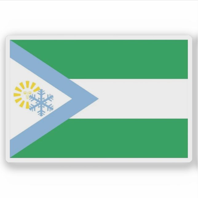 Adesivo Bandeira de Bariloche, Argentina (Frente)