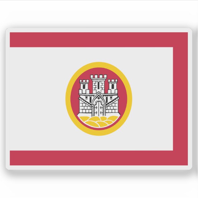 Adesivo Bandeira de Bergen, Noruega (Frente)