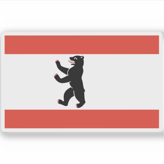 Adesivo Bandeira de Berlim, Alemanha (Frente)