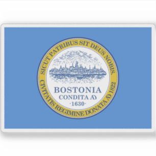 Adesivo Bandeira de Boston, Massachusetts
