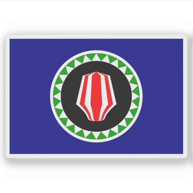 Adesivo Bandeira de Bougainville Islanders, Melanésia, Oce (Frente)