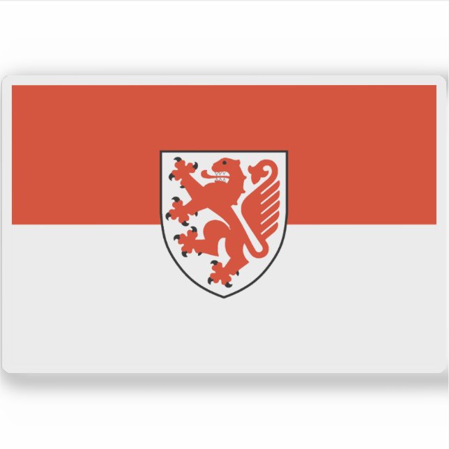 Adesivo Bandeira de Braunschweig, Alemanha (Frente)