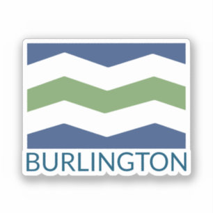 Adesivo Bandeira de Burlington, Vermont