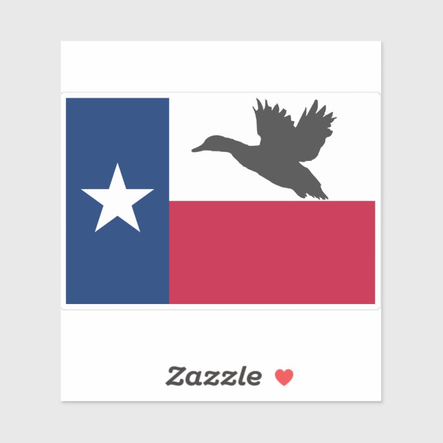Adesivo Bandeira de Caça ao Pato do Texas (Folha)