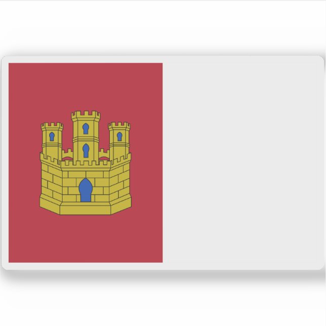 Adesivo Bandeira de Castela La Mancha (Frente)
