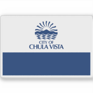 Adesivo Bandeira de Chula Vista, Califórnia