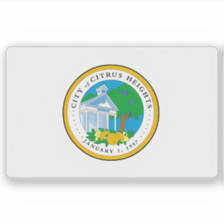 Adesivo Bandeira de Citrus Heights, Califórnia, EUA