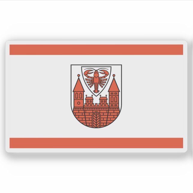 Adesivo Bandeira de Cottbus, Alemanha (Frente)