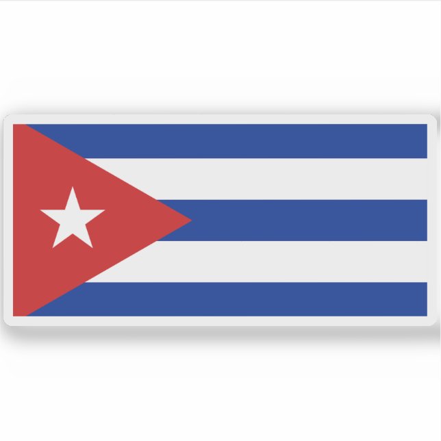 Adesivo Bandeira de Cuba (Frente)
