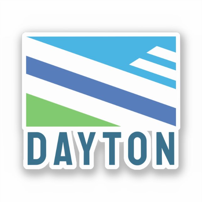 Adesivo Bandeira de Dayton, Ohio (2021) (Frente)