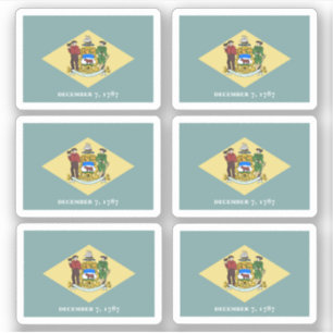 Adesivo Bandeira de Delaware, bandeira do Estado Americano