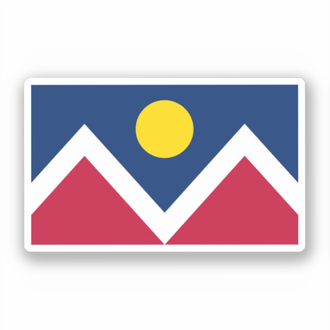 Adesivo Bandeira de Denver, Colorado (Frente)