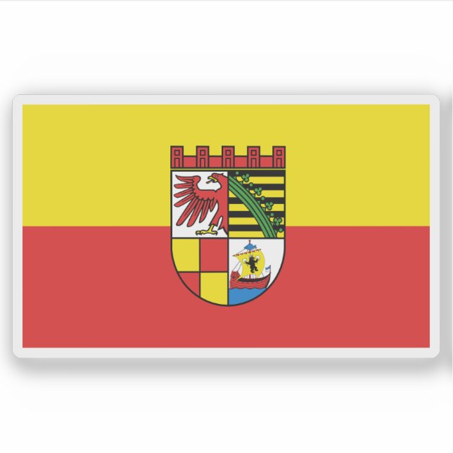 Adesivo Bandeira de Dessau-Roßlau, Alemanha (Frente)